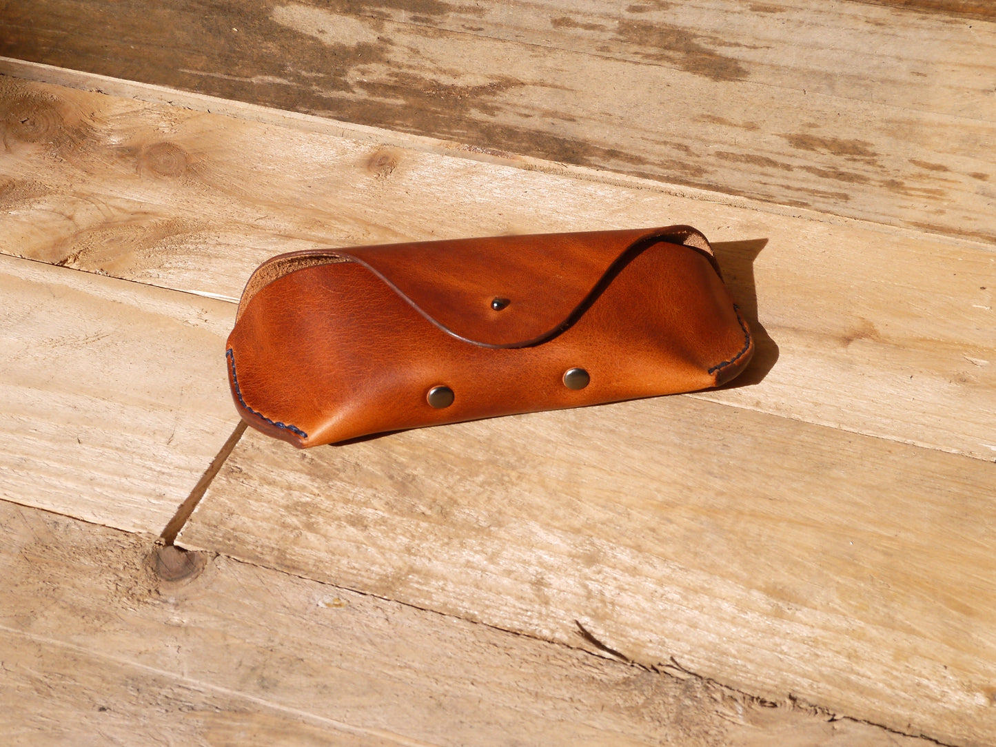 Handmade leather glasses case UK