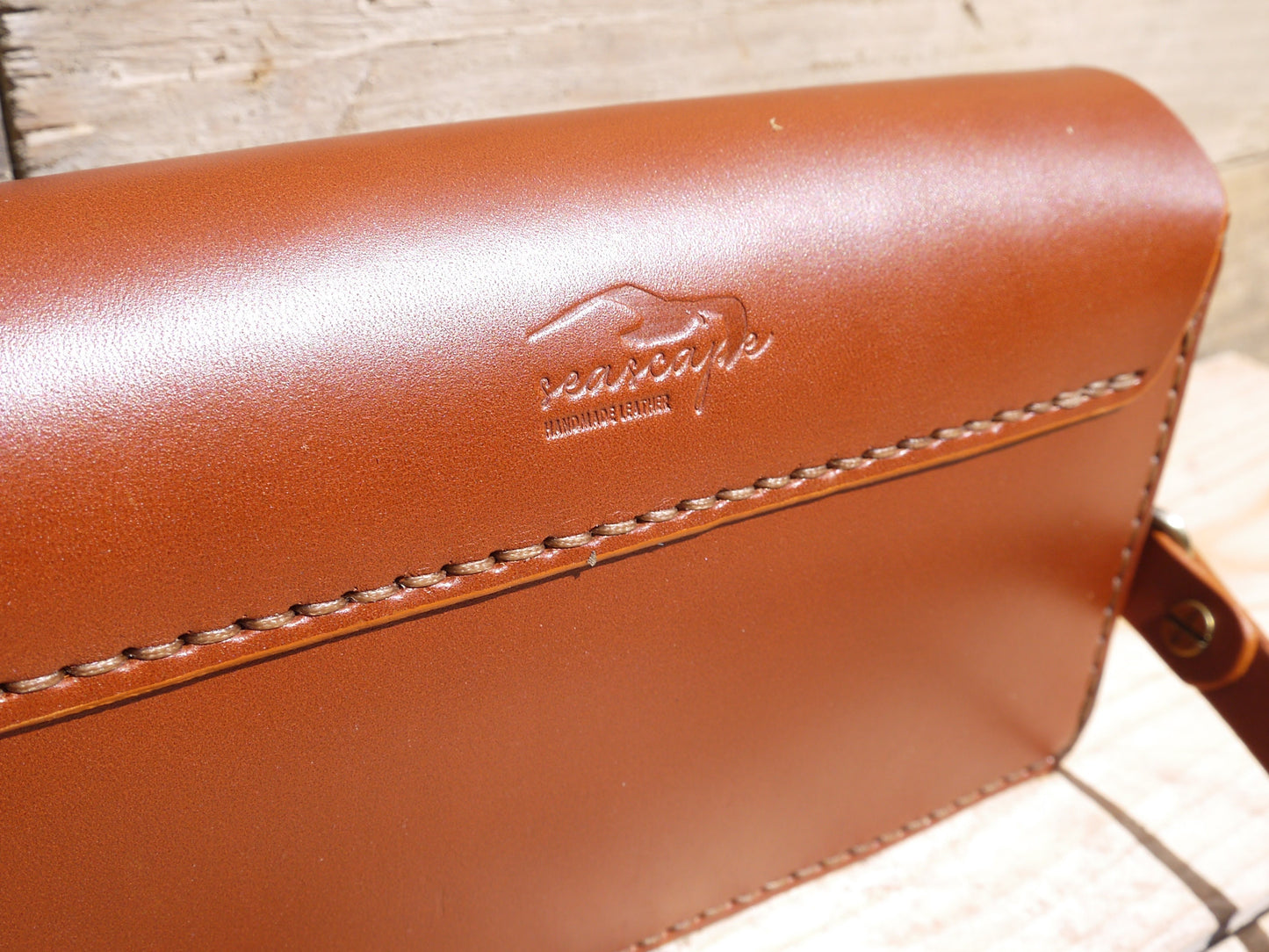 brown leather evening bag