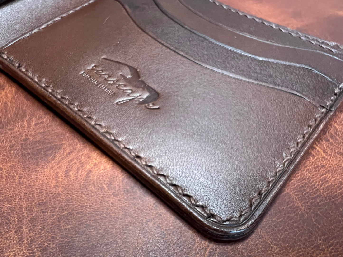 Seascape leather wallet