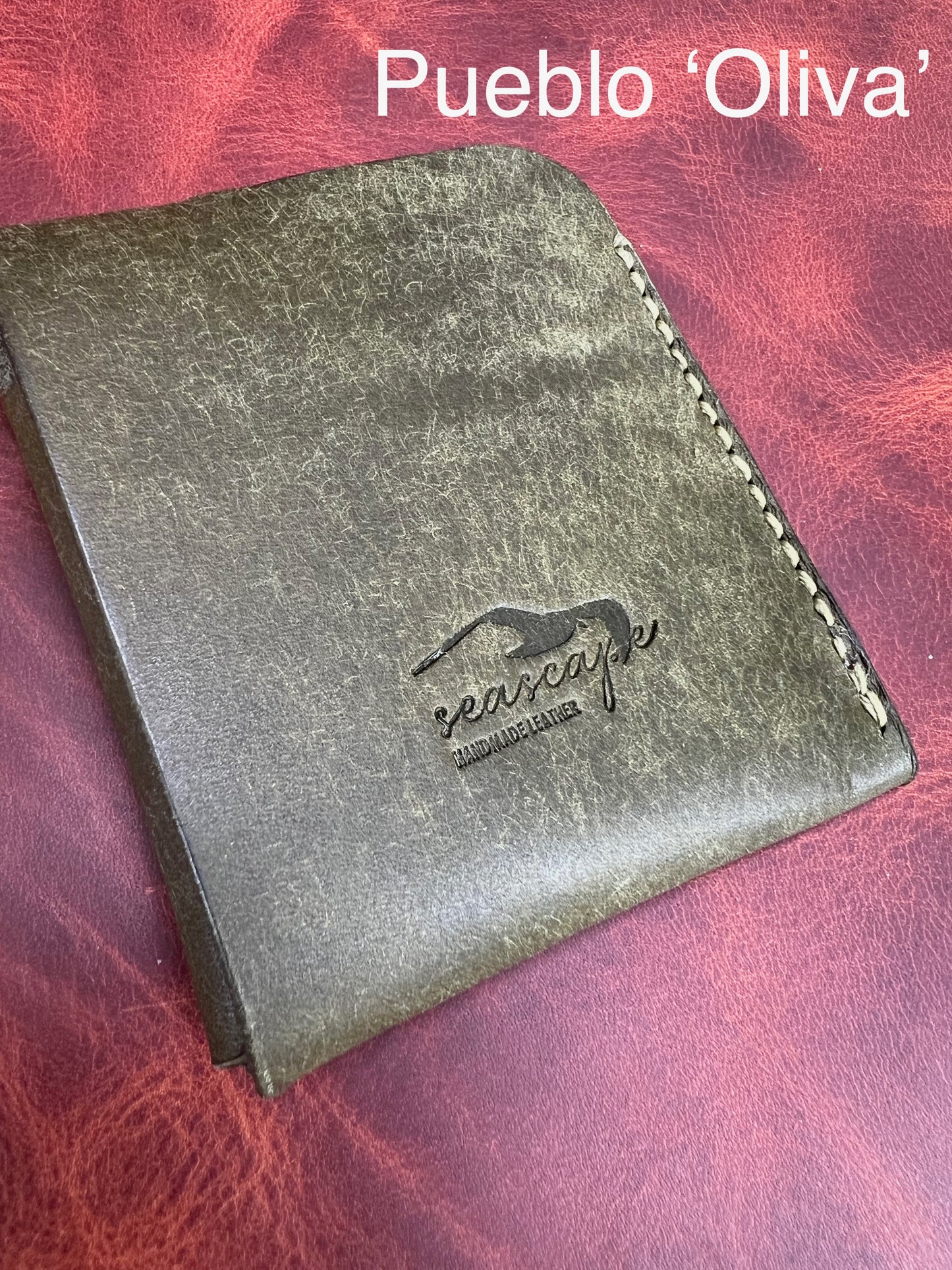Bosun's leather wallet, minimalist handmade wallet